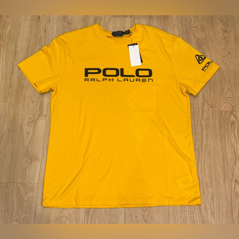 Polo Ralph Lauren Men's Classic Fit Embossed Logo T-Shirt Tee Yellow NWT M